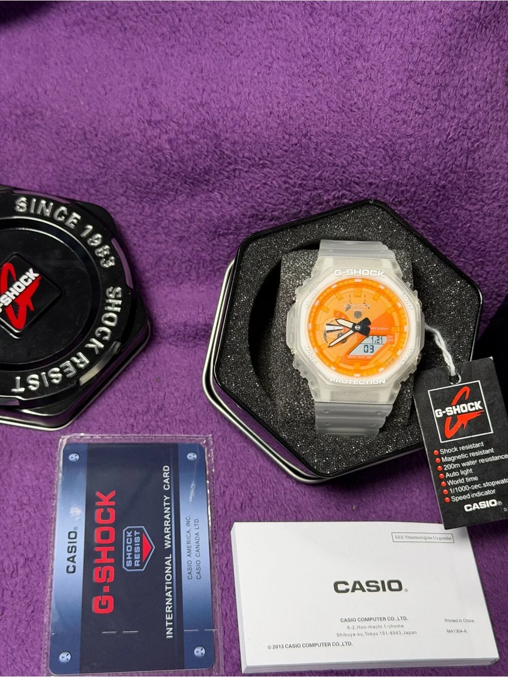 G-Shock bold orange